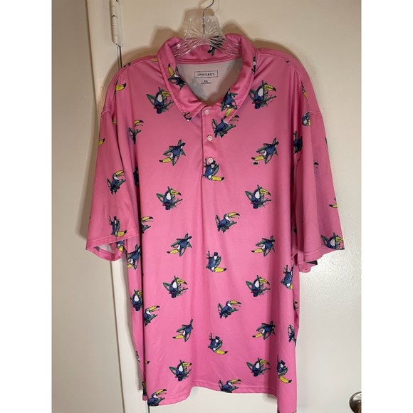 Crown & Ivy Pink Men's Polo Shirt - Picture 1 of 3